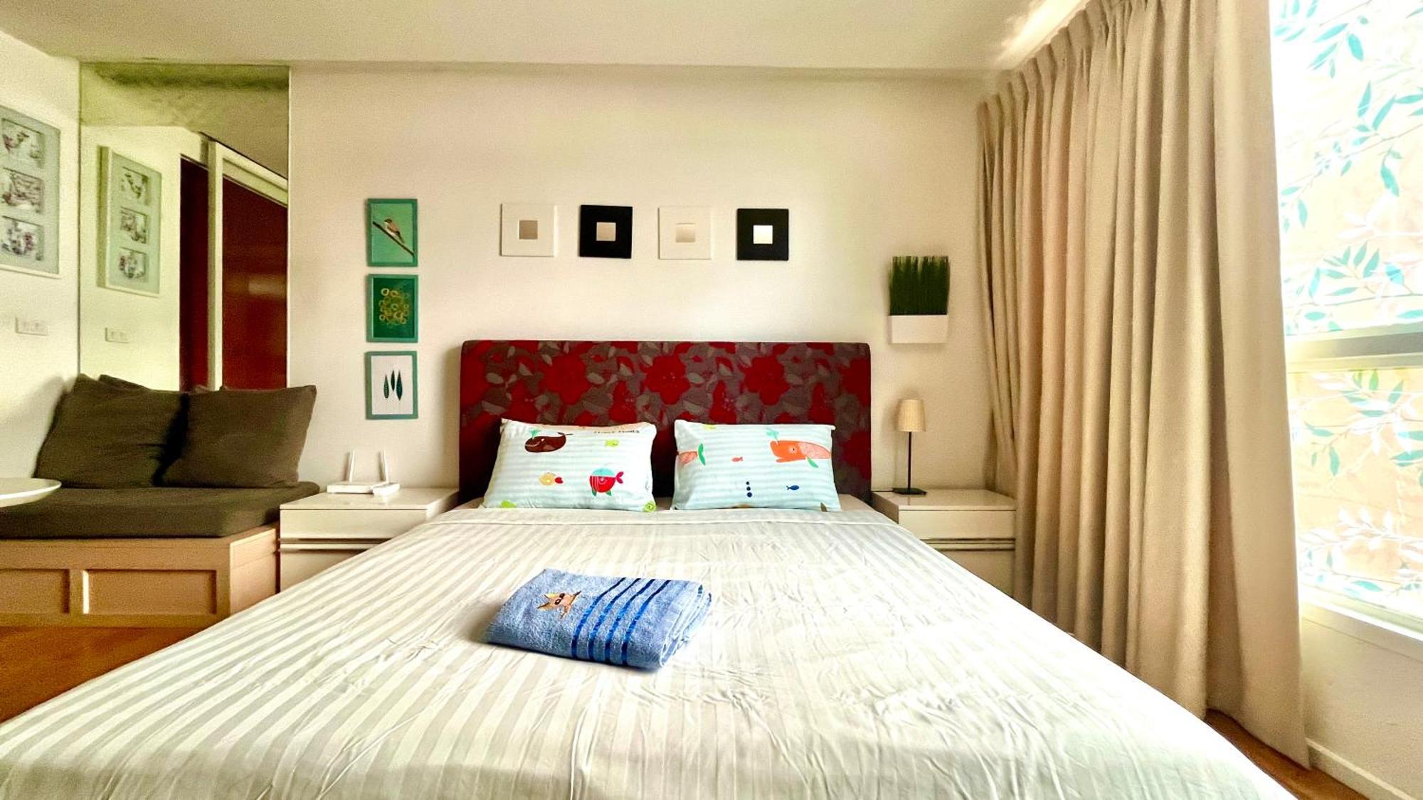 Cozy Studio Walk To Bts Free Wi-Fi Great Location Bangkok Zewnętrze zdjęcie